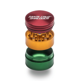 Santa Cruz Shredder Rasta Grinder 54mm | Anodised Aluminium 3 Piece