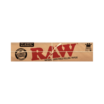Papel Largo Raw King Size Slim Classic Natural (32 hojas)