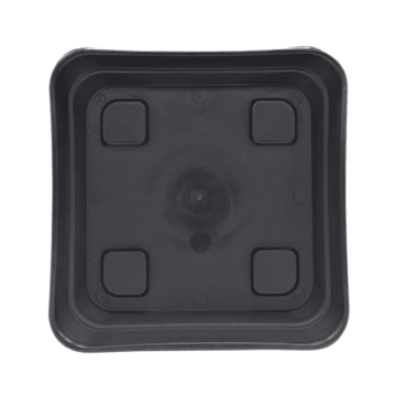 Plato Cuadrado Negro con Plataformas