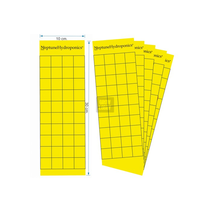 Trampas Adhesivas Amarillas 10x30cm (50uds) Neptune Hydroponics Trampas Adhesivas Amarillas 10x30cm (50uds) Neptune Hydroponics