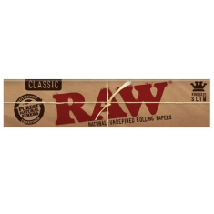 Papel Largo Raw King Size Slim Classic Natural (32 hojas)
