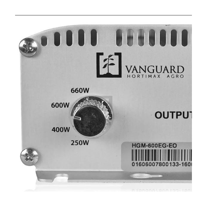 Vanguard Hydroponics 600W Regulable