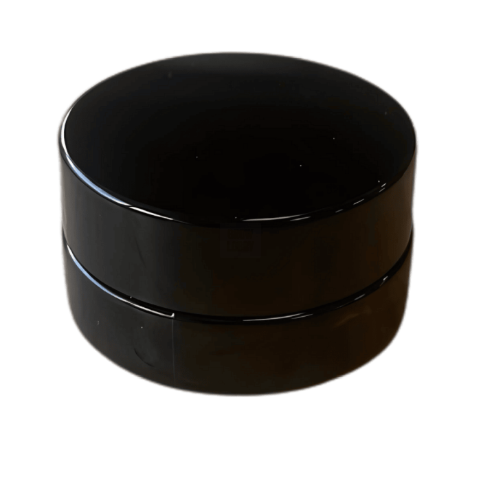 Bote de Cristal Redondo Negro Plano 5ml