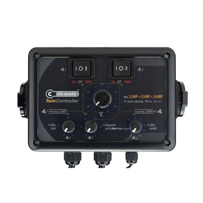 Controlador Temperatura & Velocidad Twin Controller 8A (4+4) Cli-Mate