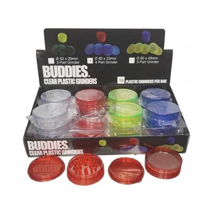 Grinder Plástico 4 partes 60mm Buddies