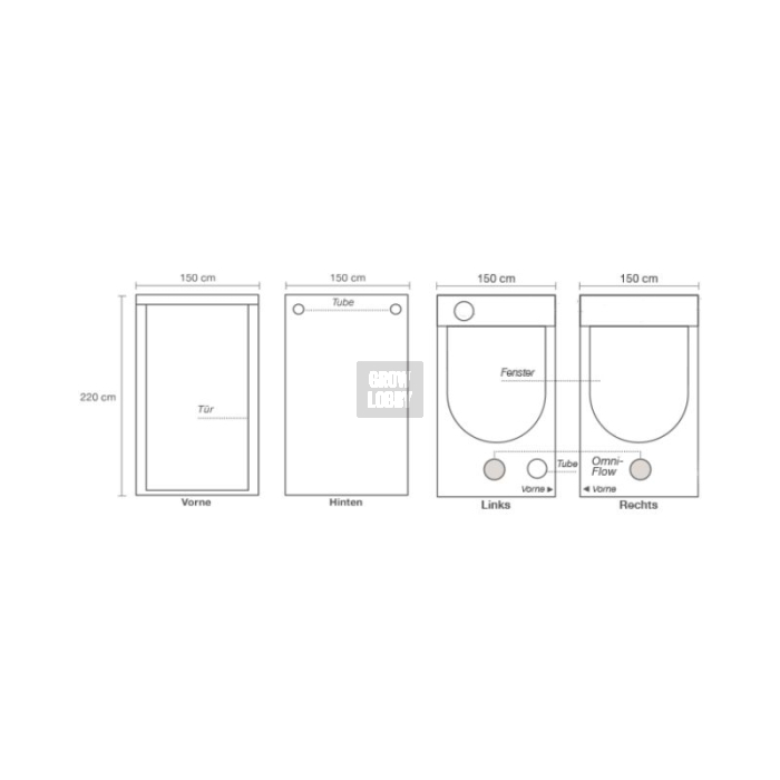 Armario Ambient Q150+ Plus (150 x 150 x 220 cm)