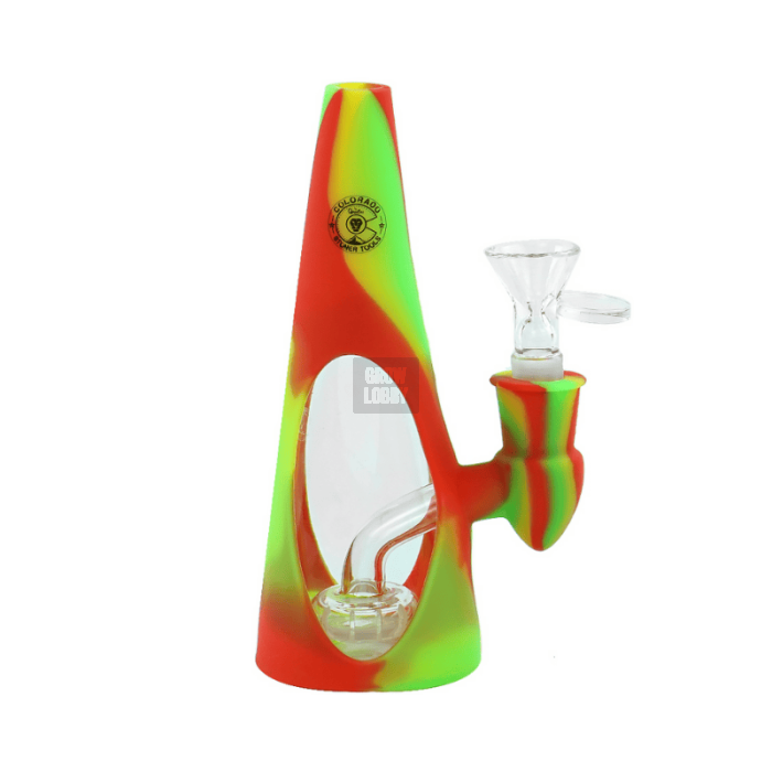 Pipa BHO Silicona CLEAR Qnubu 15cm Colorado (2 en 1)