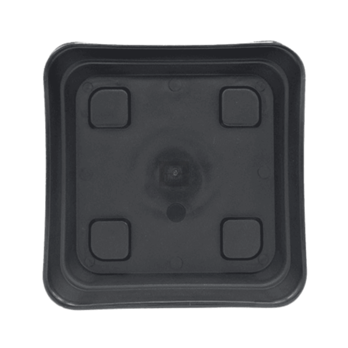 Plato Cuadrado Negro con Plataformas