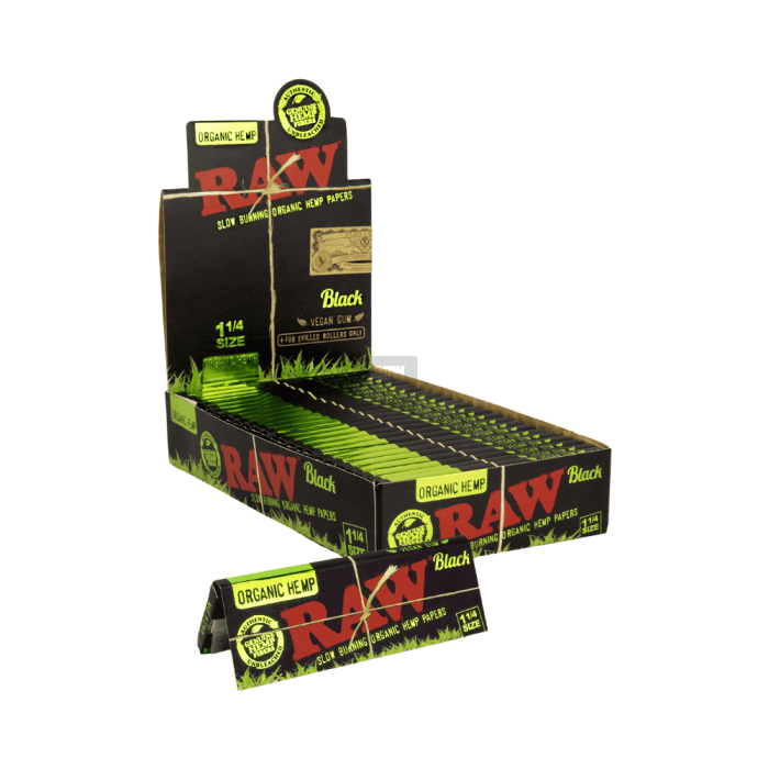RAW Black Organic Hemp 1.1/4