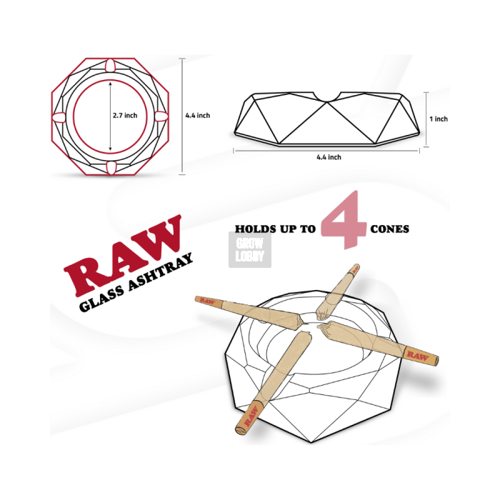 RAW Cenicero Cristal Darkside