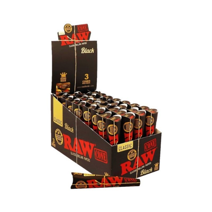 RAW Black Cones 1/4 Classic (6 Pack)