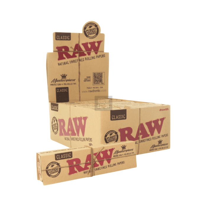 RAW Connoisseur King Size + Tips Prerolled Masterpiece