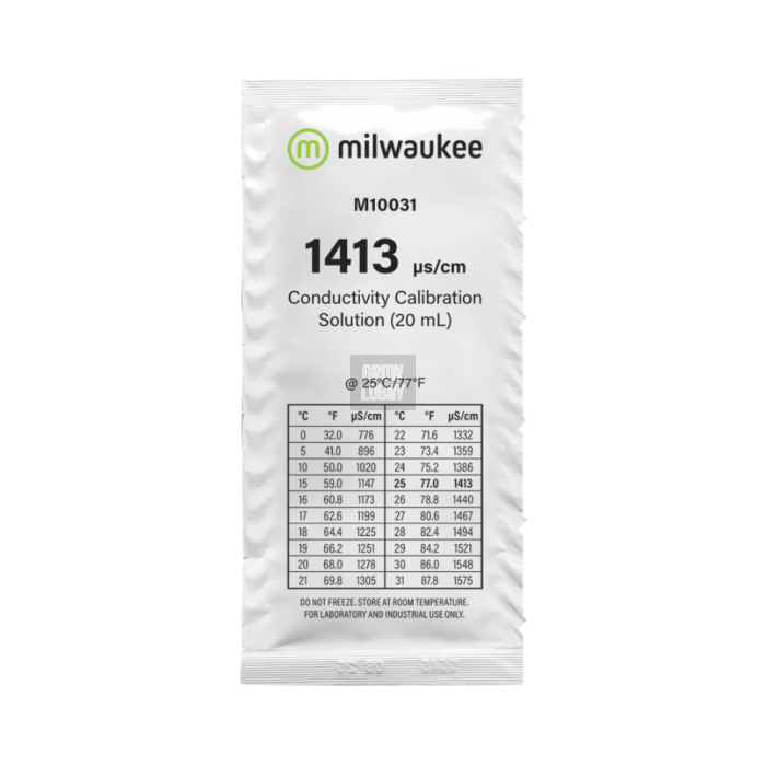 Sobre Solución Calibración EC 1413 (20ml) Milwaukee